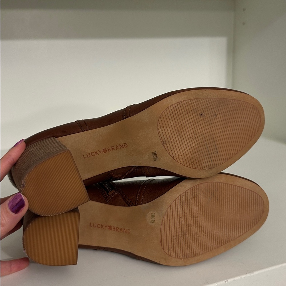 Lucky Brand Leather Ankle Boots - Picture 6 of 8
